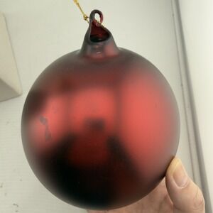 Set of 4 120mm 4.72" Blown Glass Christmas Ornament Witches Ball Orb Globe Matte